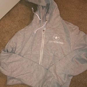 Just Strong Cropped Hoodie